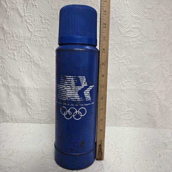 Rare California LA 80s Olympic Games Stainless Steel Thermos Water Bottle Handle - Picture 9 of 10